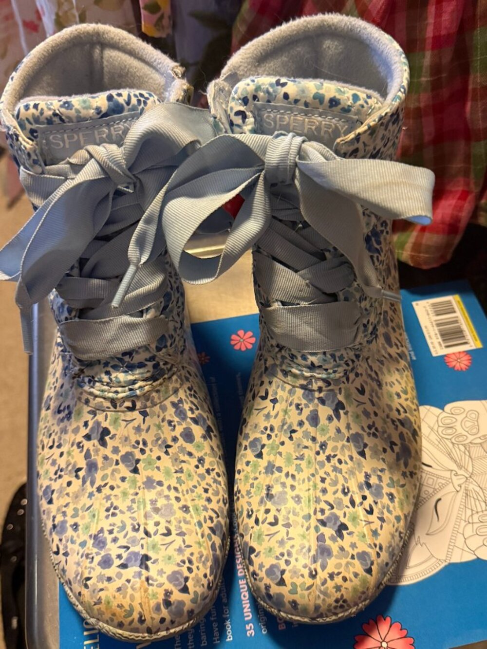 Sperry Saltwater Floral Duck Boot Size US Size 8.5 - Picture 4 of 5